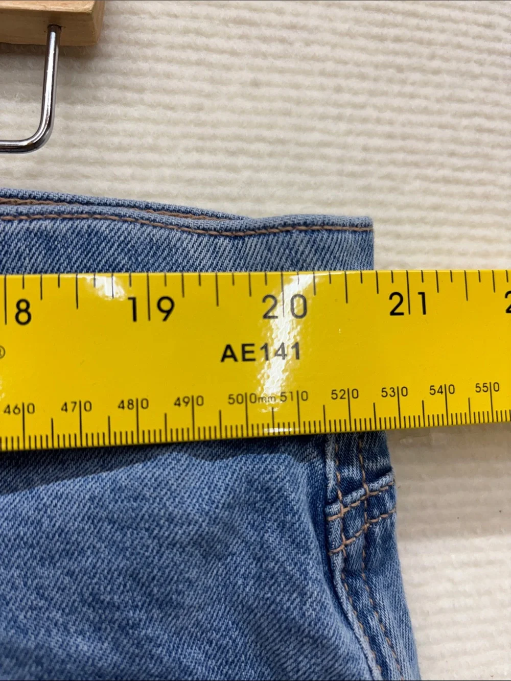 American Eagle stretch 18 Patchwork Wide-Leg Women's Jeans - Blue - Picture 2 of 7